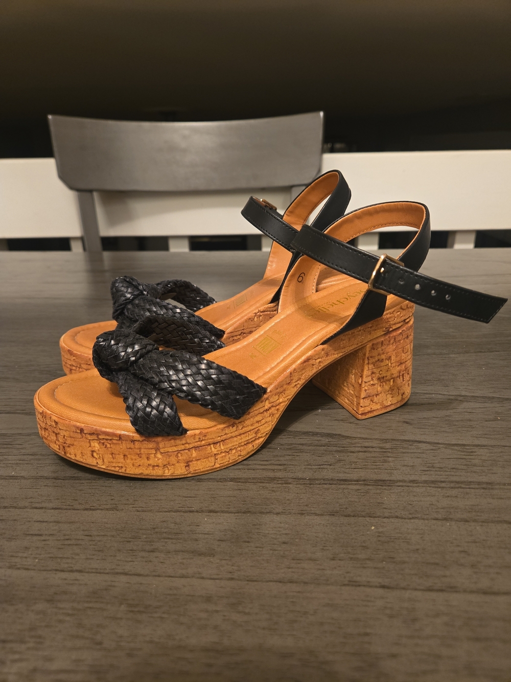 Seychelles Musical Platform Sandal Women's Size 6 Black